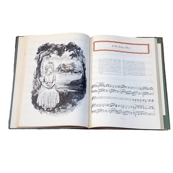 A Treasury of Stephen Foster 1946 1st Printing HC Dust Cover Vtg Song Book - Picture 15 of 16